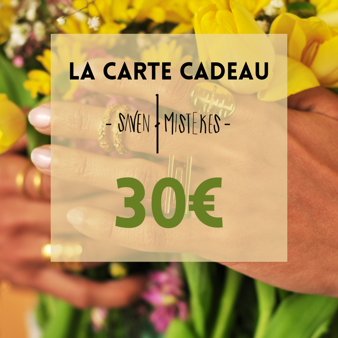 La carte cadeau à partir de 30€