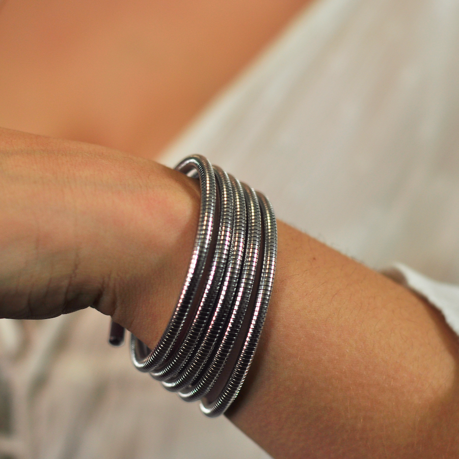 Bracelet Panthere - Émail Et Plaque Or - Bijou Fantaisie Occasion - Sans Marque